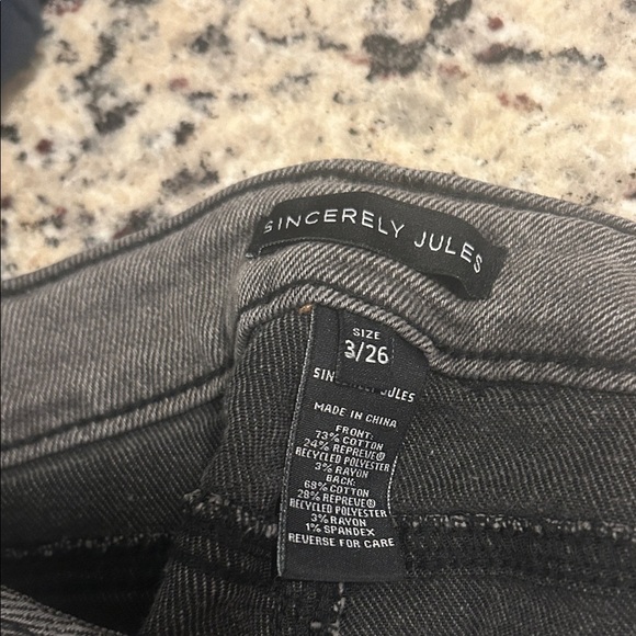 Sincerely Jules Gray Jeans Women's Size 3 26 - Picture 7 of 7